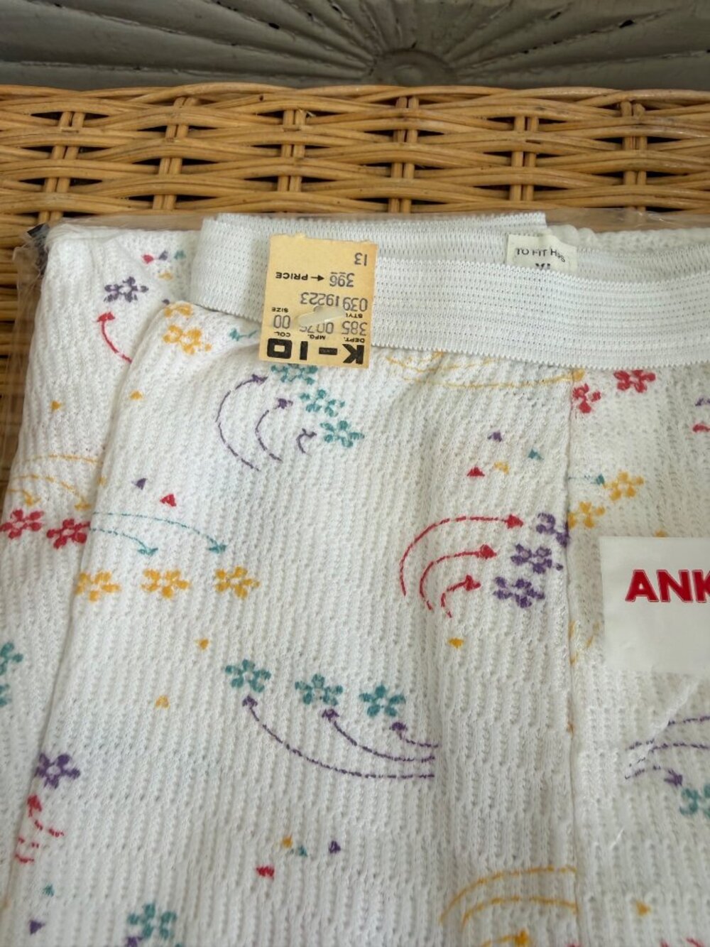 Vintage 1970s NOS KMart Womens Thermal Underwear Size XL Floral - Picture 9 of 10